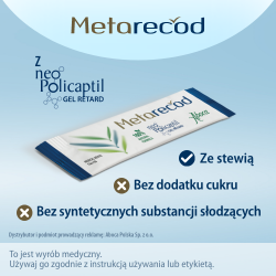 Zdjęcie produktu - #2 Metarecod, 40 sasz. - wspiera prawidłowy poziomu cholesterolu, tr&oacute;jgliceryd&oacute;w, glukozy i prawidłowej masy ciała