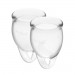 Zdjęcie produktu - #1 Satisfyer Feel Confident zestaw kubeczk&oacute;w menstruacyjnych 15ml + 20ml Transparent