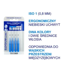#2 – ELGYDIUM CLINIC MONO COMPACT 1 Szczoteczki do przestrzeni międzyzębowych - niebieskie