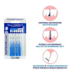 #3 – ELGYDIUM CLINIC MONO COMPACT 1 Szczoteczki do przestrzeni międzyzębowych - niebieskie