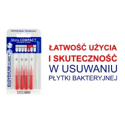 Miniaturka artykułu - #1 ELGYDIUM CLINIC MONO COMPACT 4 Szczoteczki do przestrzeni międzyzębowych - czerwone