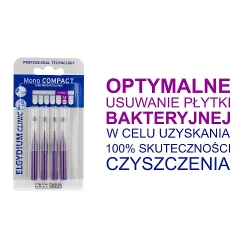 Miniaturka artykułu - #0 ELGYDIUM CLINIC MONO COMPACT 5 Szczoteczki do przestrzeni międzyzębowych - purpurowe
