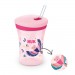 Zdjęcie produktu - #0 NUK Action Cup Kubek niekapek z silikonową słomką 12m+ r&oacute;żowy, 230ml