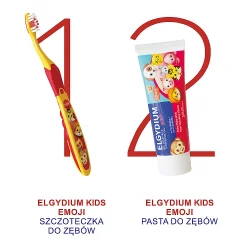 #4 – ELGYDIUM EMOJI KIDS szczoteczka do zęb&oacute;w dla dzieci w wieku 2-6 lat