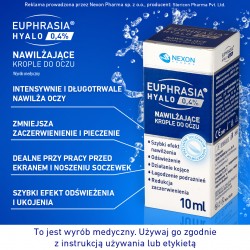 Zdjęcie produktu - #0 EUPHRASIA Hyalo 0,4% Nawilżające krople do oczu, 10 ml