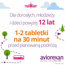 #4 – Aviorexan, Lek przeciwwymiotny i na chorobę lokomocyjną, 10 tabletek