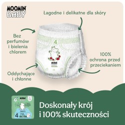 #1 – Muumi Baby Pants Pieluchomajtki 4 (7-11 kg), 40 szt.