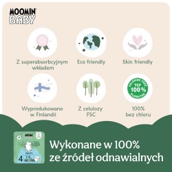#2 – Muumi Baby Pants Pieluchomajtki 4 (7-11 kg), 40 szt.