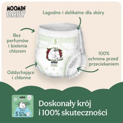 Zdjęcie produktu - #1 Muumi Baby Pants Pieluchomajtki 5 (10-15 kg), 38 szt.