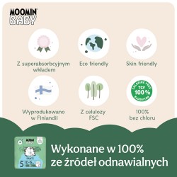 Zdjęcie produktu - #2 Muumi Baby Pants Pieluchomajtki 5 (10-15 kg), 38 szt.