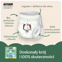 Zdjęcie produktu - #1 Muumi Baby Pants Pieluchomajtki 5 (10-15 kg), 54 szt.