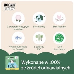 Zdjęcie produktu - #2 Muumi Baby Pants Pieluchomajtki 5 (10-15 kg), 54 szt.