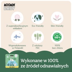 Zdjęcie produktu - #2 Muumi Baby Pants Pieluchomajtki 6 (12-20 kg), 52 szt.