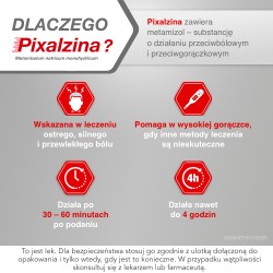 Zdjęcie produktu - #1 Pixalzina 500mg, Lek o silnym działaniu przeciwgorączkowym i przeciwb&oacute;lowym, 20 tabl.
