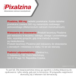 Zdjęcie produktu - #4 Pixalzina 500mg, Lek o silnym działaniu przeciwgorączkowym i przeciwb&oacute;lowym, 20 tabl.