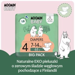 Zdjęcie produktu - #3 MOOMIN BABY Diapers Pieluszki ekologiczne 4 (7-14kg), 63szt.