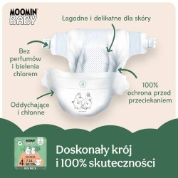 Zdjęcie produktu - #4 MOOMIN BABY Diapers Pieluszki ekologiczne 4 (7-14kg), 63szt.