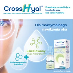 Zdjęcie produktu - #1 CrossHyal Krople do oczu nawilżająco-powlekające, 10ml