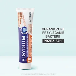 Miniaturka artykułu - #0 Elgydium Przeciwpr&oacute;chnicowa pasta do zęb&oacute;w z Kompleksem Fluorinol Protect+, 75 ml