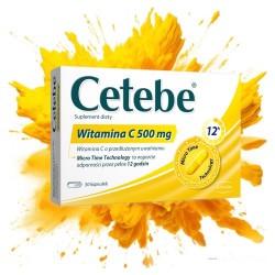 Zdjęcie produktu - #4 Cetebe Witamina C 500mg, 30 kaps.