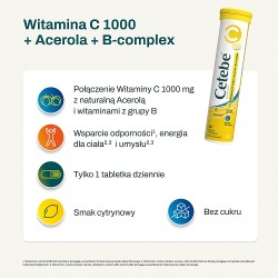 Zdjęcie produktu - #2 Cetebe Witamina C 1000, 20 tabl. mus.