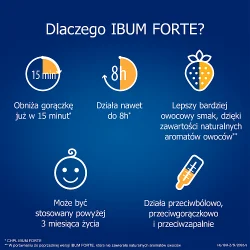 Miniaturka artykułu - #1 IBUM FORTE Zawiesina o smaku malinowym 200 mg/5 ml, 100g
