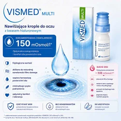 Miniaturka artykułu - #1 Vismed Multi nawilżające krople do oczu 0,18 %, 10 ml