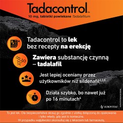 Zdjęcie produktu - #1 Tadalafil TADACONTROL 10 mg Lek na erekcję, 2 tabletki powlekane
