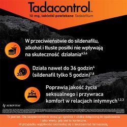 Zdjęcie produktu - #2 Tadalafil TADACONTROL 10 mg Lek na erekcję, 2 tabletki powlekane