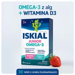 Miniaturka artykułu - #0 Iskial Junior Omega-3 żelki o smaku truskawkowym, 30 szt.