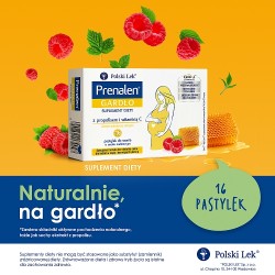 Zdjęcie produktu - #3 Prenalen Gardło smak malinowy, 16 past. do ssania