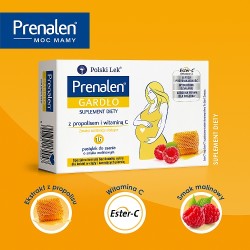 Zdjęcie produktu - #4 Prenalen Gardło smak malinowy, 16 past. do ssania