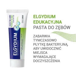 Miniaturka artykułu - #0 ELGYDIUM Edukacyjna pasta do zęb&oacute;w dla dzieci barwiąca płytkę nazębną, 50 ml