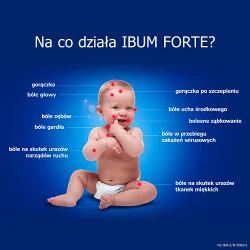 Miniaturka artykułu - #1 IBUM FORTE Zawiesina o smaku malinowym 200 mg/5 ml, 150 g