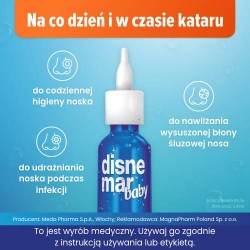 Zdjęcie produktu - #1 Disnemar Baby Izotoniczny roztw&oacute;r soli mineralnych do nosa, 25 ml