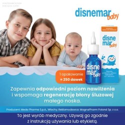 Zdjęcie produktu - #4 Disnemar Baby Izotoniczny roztw&oacute;r soli mineralnych do nosa, 25 ml