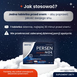 Zdjęcie produktu - #3 Persen Dobranoc melatonina, kwas GABA, kozłek lekarski,  20 tabl.