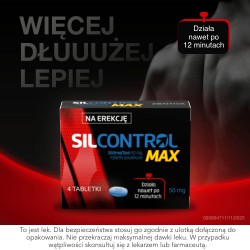 Zdjęcie produktu - #0 Silcontrol Max 50 mg, 4 tabletki powlekane