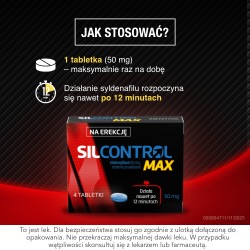 Zdjęcie produktu - #3 Silcontrol Max 50 mg, 4 tabletki powlekane