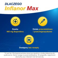 Zdjęcie produktu - #2 Inflanor Max ibuprofen 400 mg, 50 tabletek