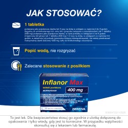 Zdjęcie produktu - #4 Inflanor Max ibuprofen 400 mg, 50 tabletek