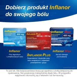 Zdjęcie produktu - #6 Inflanor Max ibuprofen 400 mg, 50 tabletek