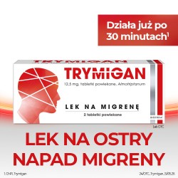 Zdjęcie produktu - #0 Trymigan Lek na migrenę,12,5 mg, 2 tabletki