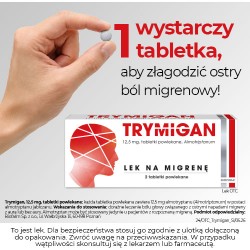 Zdjęcie produktu - #5 Trymigan Lek na migrenę,12,5 mg, 2 tabletki