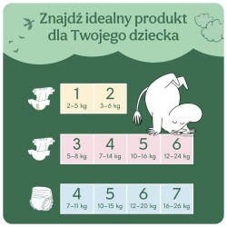 Zdjęcie produktu - #7 Moomin Baby Diapers Pieluszki ekologiczne 5 (10-16kg), 120 szt.