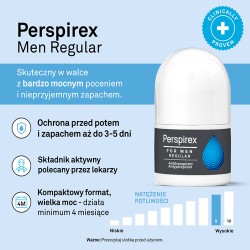 Miniaturka artykułu - #0 Perspirex Men Regular Antyperspirant roll-on, 20 ml