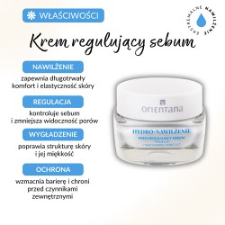 Zdjęcie produktu - #0 Orientana Hydro-Nawilżenie Krem regulujący sebum Tremella Niacynamid Pore out, 50 ml