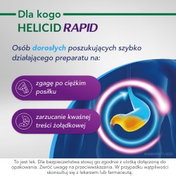 Zdjęcie produktu - #2 Helicid Rapid - omeprazol 20mg, szybkodziałający lek na zgagę 14 kapsułek