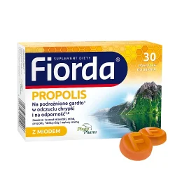 Miniaturka artykułu - #0 Fiorda Propolis pastylki do ssania z miodem, 30 szt.