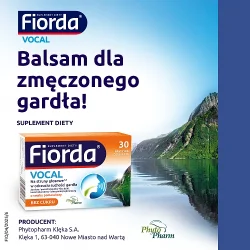 Miniaturka artykułu - #1 Fiorda Vocal pastylki do ssania o smaku pomarańczowym, 30 szt.